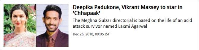 Deepika Padukone, Vikrant Massey to star in 