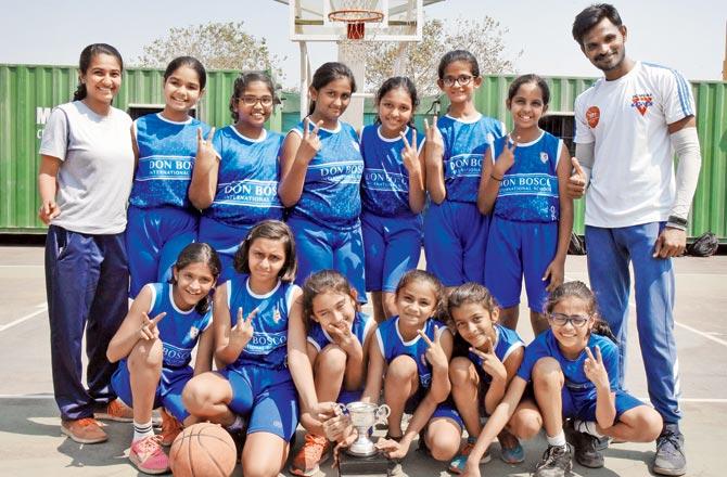 The Don Bosco International girls. Pic/Suresh Karkera 