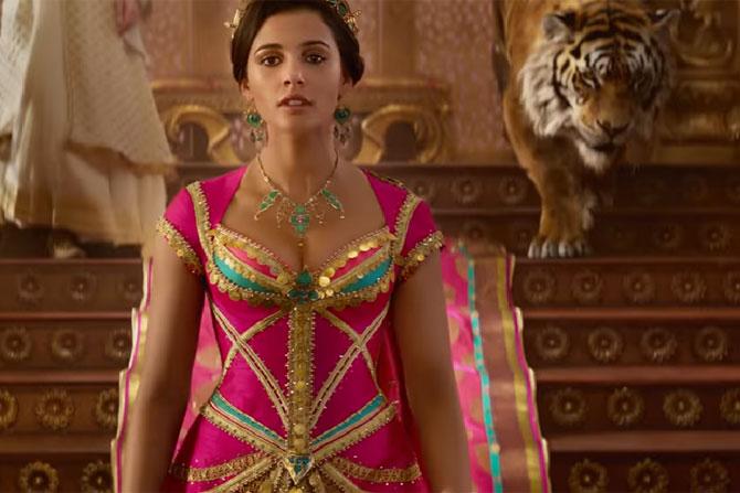 Princess Jasmine played by was also seen in the new Aladdin video