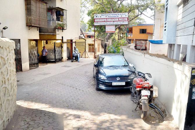 The neighbourhood where Pintoo Sharma lived in a chawl with his wife and two children. Pic/Datta Kumbhar