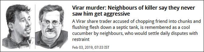 Virar murder: Neighbours of killer say they never saw him get aggressive