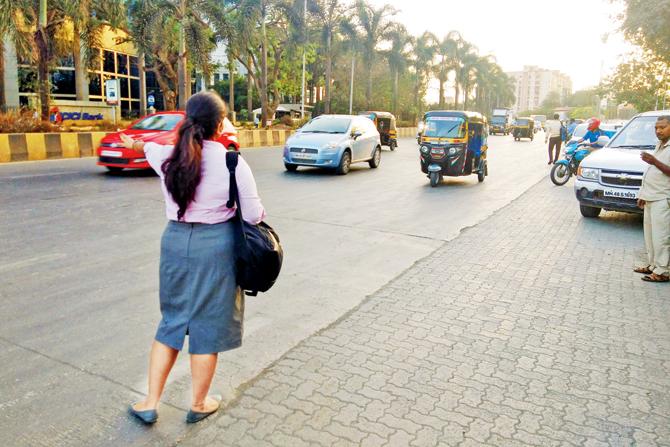 Rachna, who works at BKC, continued to have a tough time finding an auto yesterday