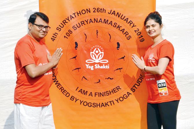Harshada Parulekar (right) along with her husband Sam Parulekar are members of the Yog Shakti organisation