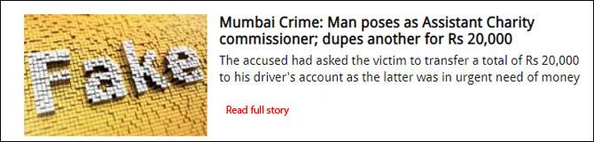 Mumbai Crime: Man poses as Assistant Charity commissioner; dupes another for Rs 20,000