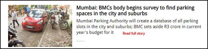 Mumbai: BMCs body begins survey to find parking spaces in the city and suburbs