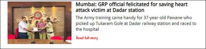 Mumbai: GRP official felicitated for saving heart attack victim at Dadar station