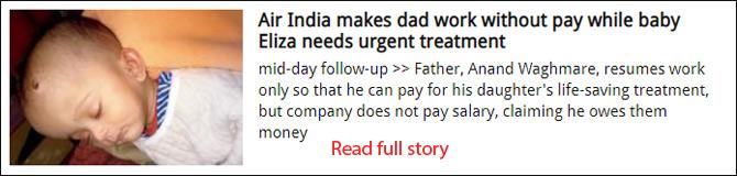 Air India makes dad work without pay while baby Eliza needs urgent treatment