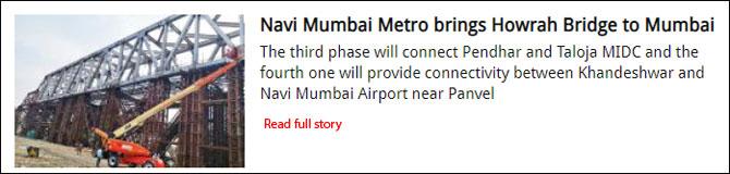 Navi Mumbai Metro brings Howrah Bridge to Mumbai