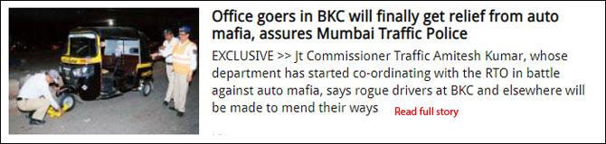 Office goers in BKC will finally get relief from auto mafia, assures Mumbai Traffic Police