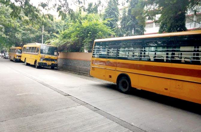 In Andheri, there is no space for buses ferrying office-goers to be parked