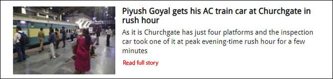 Piyush Goyal gets his AC train car at Churchgate in rush hour