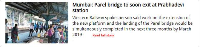 Mumbai: Parel bridge to soon exit at Prabhadevi station