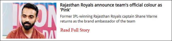 Rajasthan Royals goes PINK