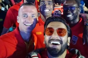 Ranveer Singh surprises football fans at Liverpool-Man Utd screening