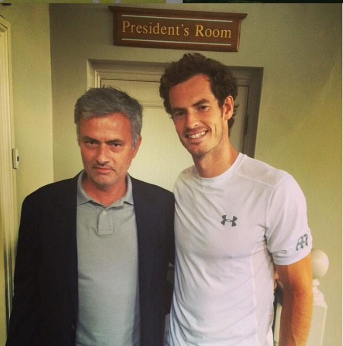 Andy Murray posted this picture of himself with Jose Mourinho and wrote, 