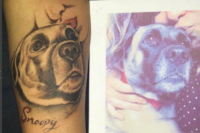 Nisha Mansharamani tattooed Snoopy her pet dog on her hand in loving memory of him on his birthday in January 2018. Nisha is so in love with her pet dogs that in memory of Snoopy she pens beautiful poems that will melt your heart!While sharing one of her pictures with Snoopy Nisha wrote: You come to me in my dreams and Lay your cheeks against mine while I whisper I Love You, Baby. Peace be with you. Someday we'll play again together in those stars. You and I! Your love gave meaning to my life and I return that love to you a hundredfold..a thousandfold...FOREVER