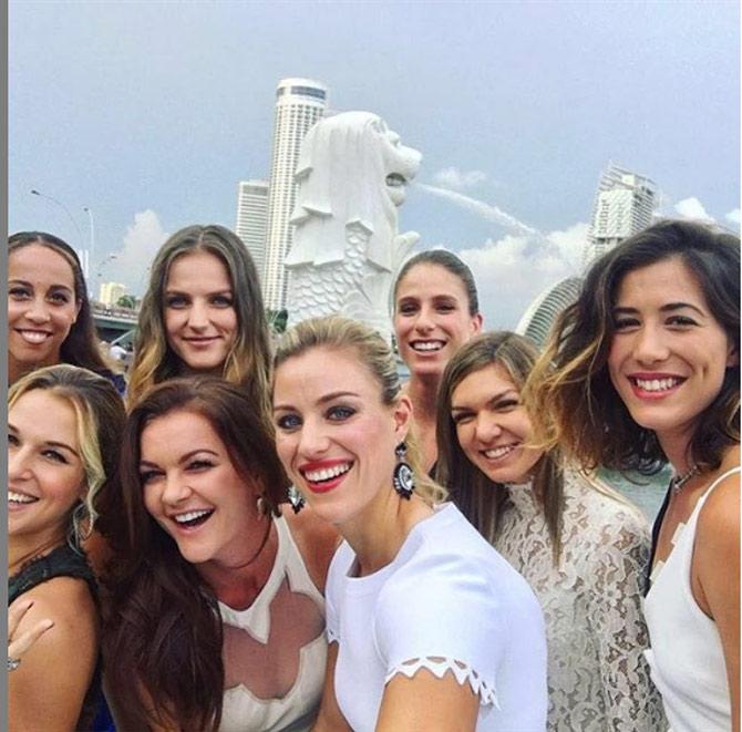Angelique Kerber posted this picture of herself with other tennis players and captioned, 