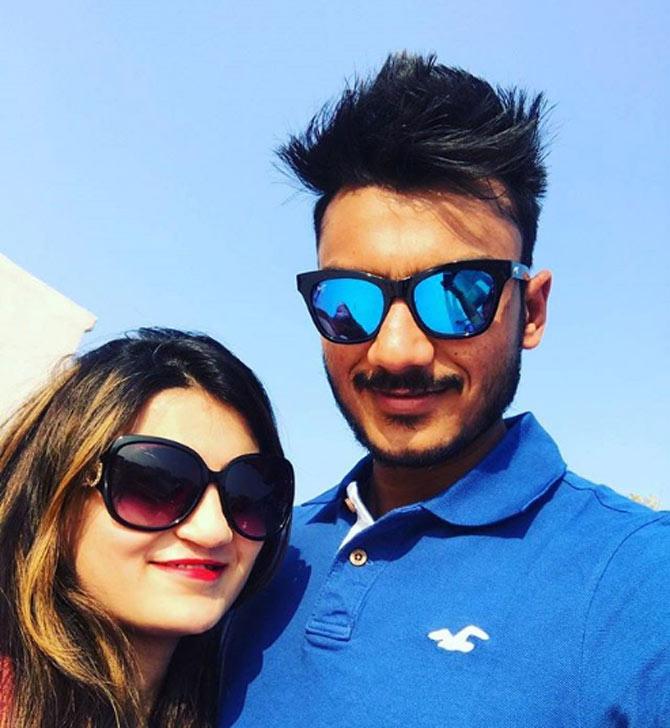 Axar Patel posted this picture of himself with a friend