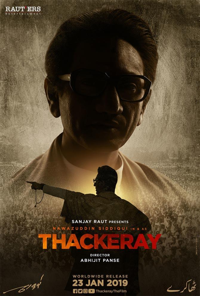 Thackeray: Based on late Shiv Sena supremo Balasaheb Thackeray, this Abhijit Panse directorial stars Nawazuddin Siddiqui playing the titular role, and Amrita Rao as Balasaheb's wife Meenatai. Thackeray follows Balasaheb's life and his transition from being a cartoonist to becoming one of the most respected and powerful politicians of India.