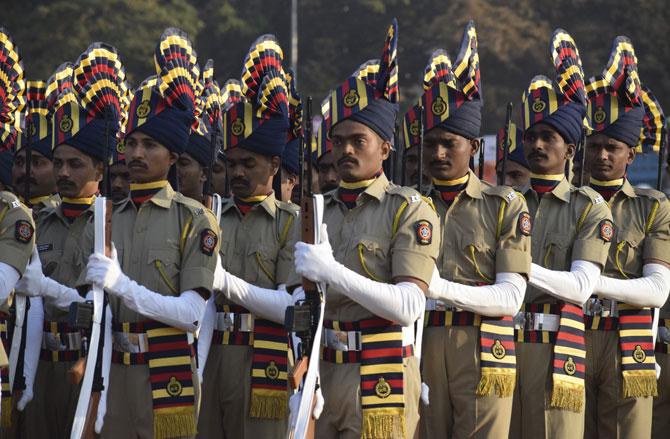 The parade included attractive and colourful floats of various government departments highlighting their achievements in different fields.