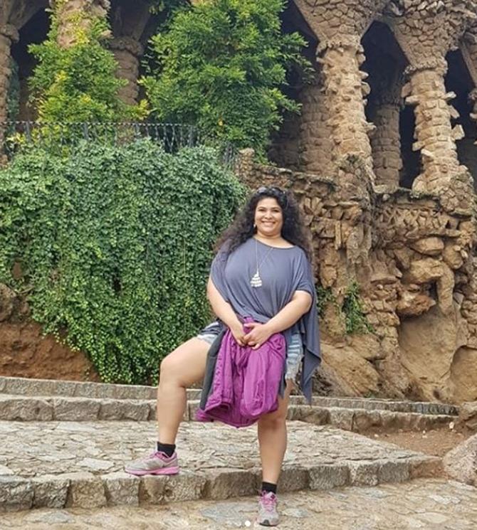 Anjana Bapat equally loves to travel and its evident from the pictures that she keeps posting from her travel escapades. From posing in the backdrop of picturesque gardens in Spain, walking down a historic bridge in Colorado to belly dancing on the beaches of Portugal and much more, Anjana simply loves to give insights into her colourful life and leaf out of her travel diaries. In picture: Anjana Bapat seems to be in love with the city of Barcelona, Spain.