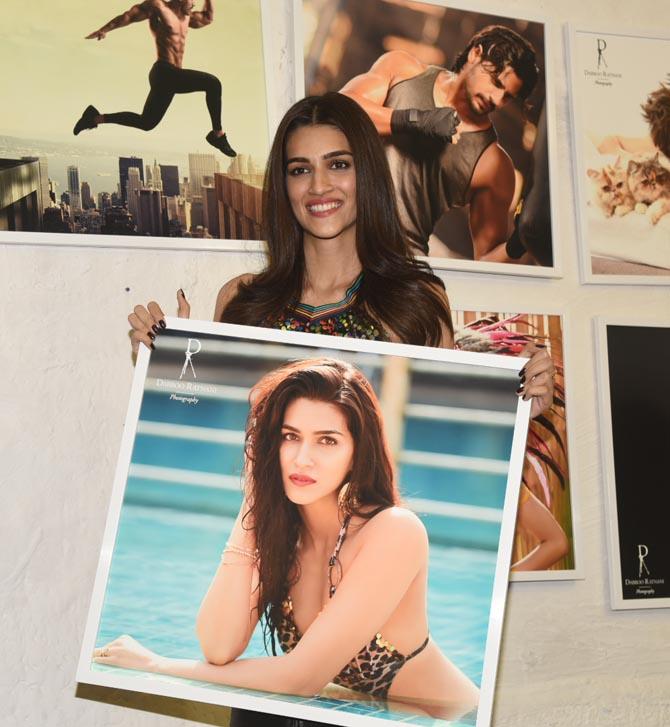His Luka Chuppi co-star Kriti Sanon has also been featured in Dabboo Ratnani's calendar this year. Kriti looks super-gorgeous in an animal-print swimsuit in the picture.