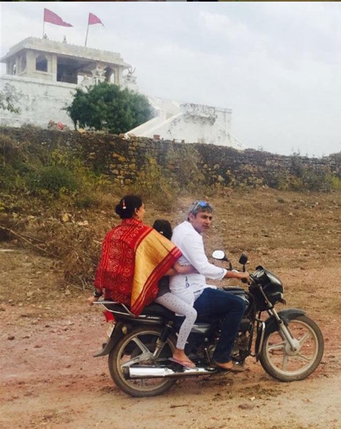 Ajay Jadeja loves a bike ride. He posted this picture captioned, 