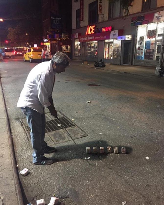 Ajay Jadeja is an avid traveller. He posted this picture of himself playing golf with small boxes on the streets of New York, he captioned, 