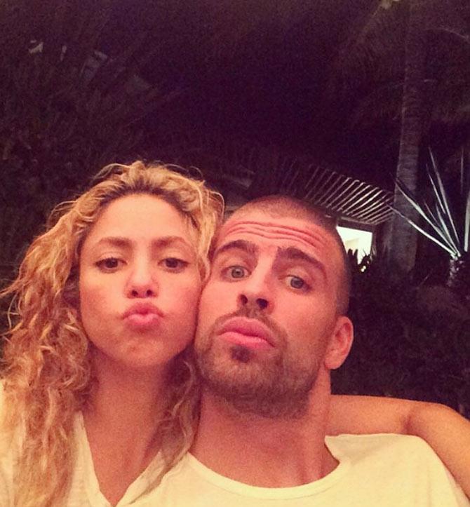 Gerard Pique shared this picture of himself and Shakira, while on a trip to Mexico. 