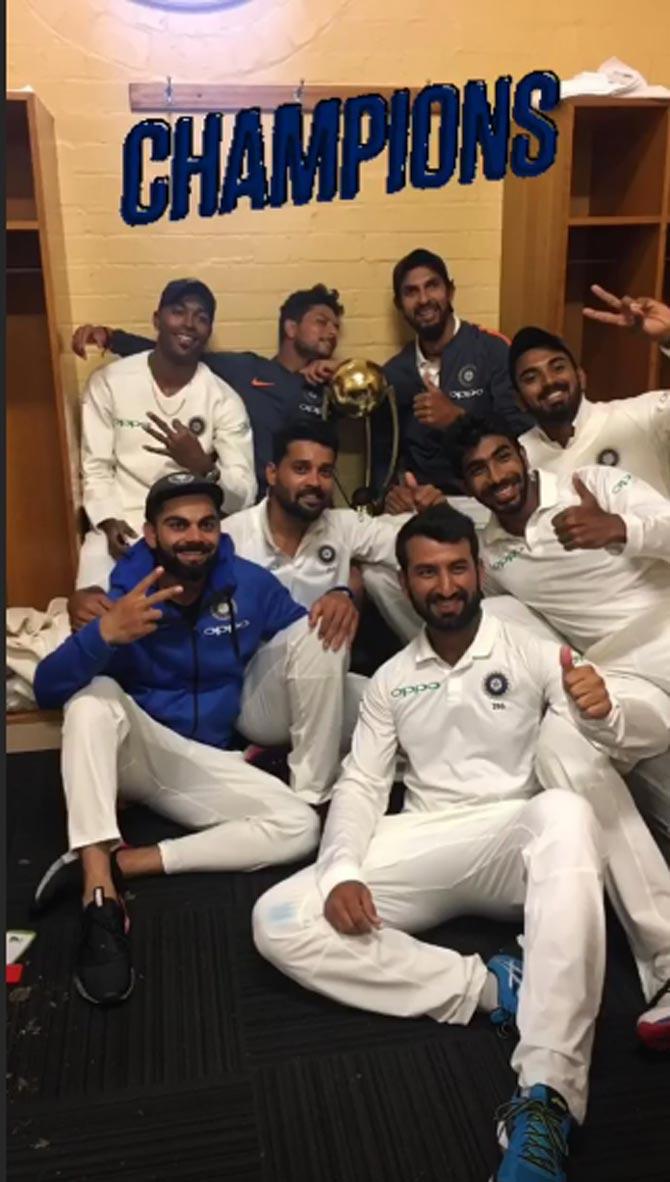 Another picture that Ishant Sharma shared with his team mates after