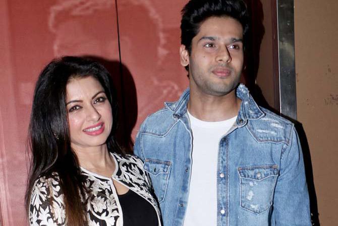 Bhagyashree with her son