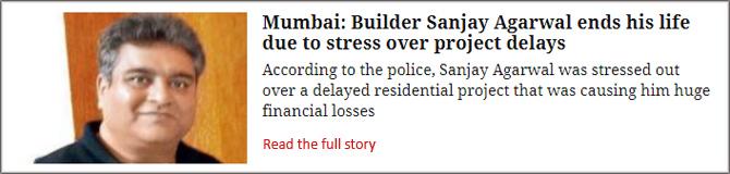 Mumbai: Builder Sanjay Agarwal ends his life due to stress over project delays