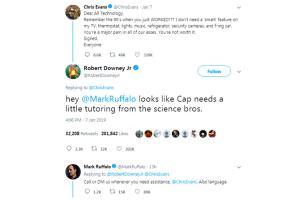Robert Downey Jr and Mark Ruffalo troll Avengers co-star Chris Evans