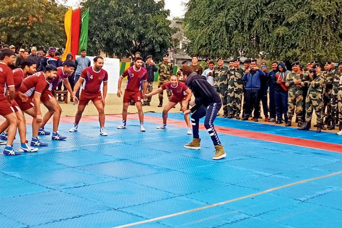 Paul takes part in a kabaddi match