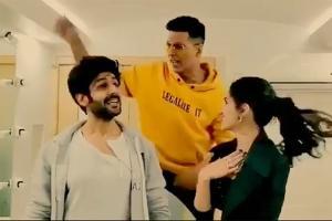 Akshay Kumar grooves to Poster Lagwa Do song with Kartik and Kriti