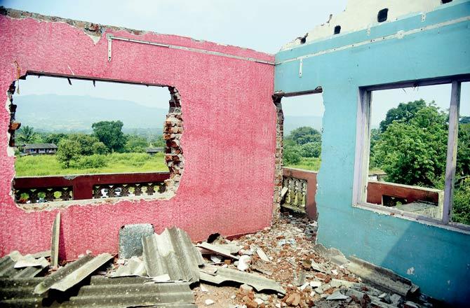 Many houses in villages across the highway have been demolished in the road widening process