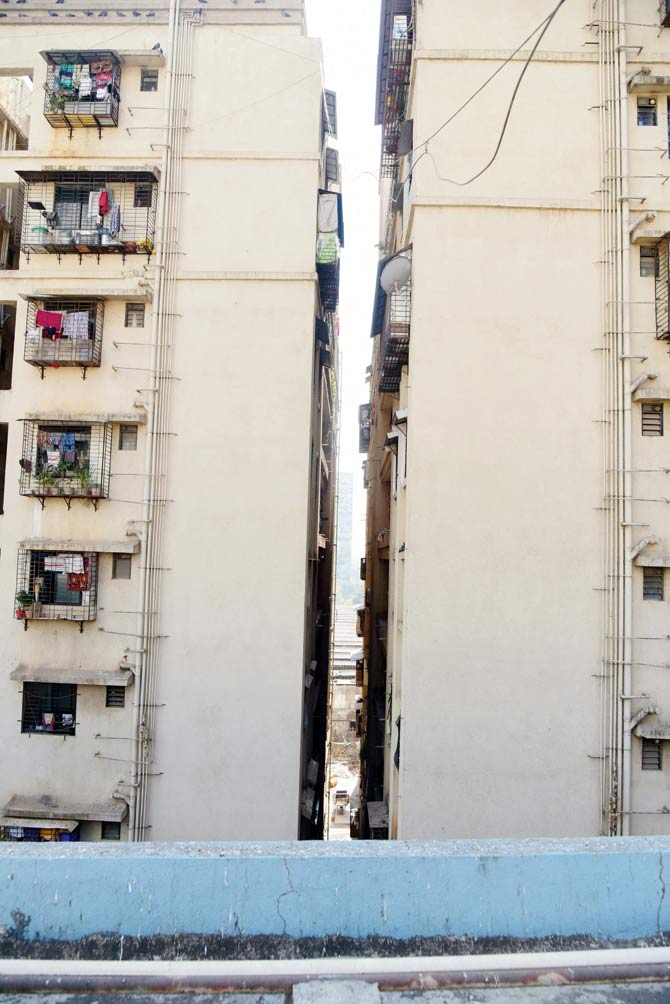 Slum rehabilitation towers are extremely close to each other