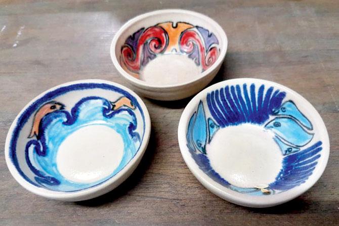 Water-themed handmade ceramic ware