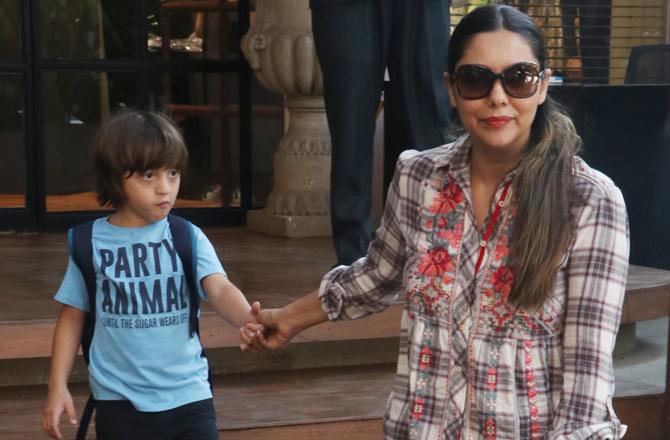 AbRam Khan with Gauri Khan