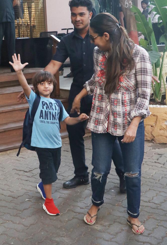 AbRam Khan with Gauri Khan