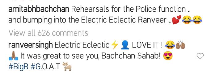 Amitabh Bachchan and Ranveer Singh