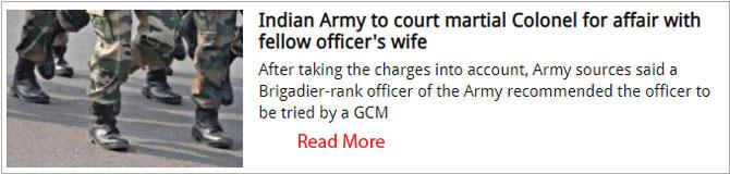 Indian Army to court martial Colonel for affair with fellow officer