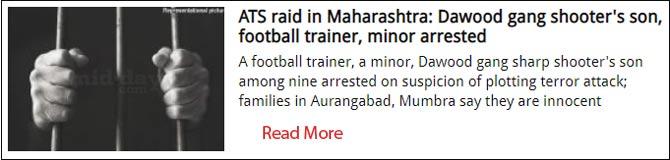 ATS raid in Maharashtra: Dawood gang shooter