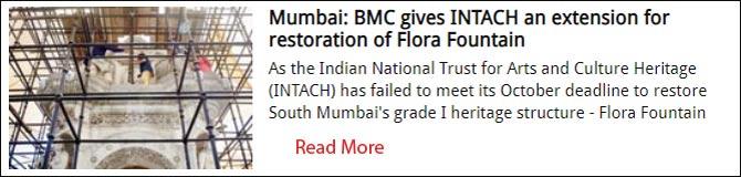 Mumbai: BMC gives INTACH an extension for restoration of Flora Fountain