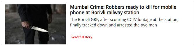 Mumbai Crime: Robbers ready to kill for mobile phone at Borivli railway station