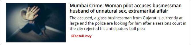 Mumbai Crime: Woman pilot accuses businessman husband of unnatural sex, extramarital affair