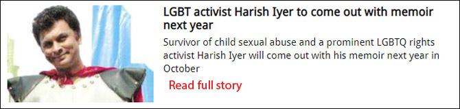 LGBT activist Harish Iyer to come out with memoir next year