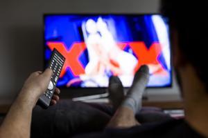 Porn on big-screen outside store catch passersby by surprise