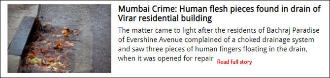 Mumbai Crime: Human flesh pieces found in drain of Virar residential building