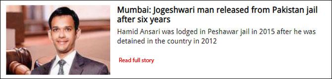 Mumbai: Jogeshwari man released from Pakistan jail after six years
